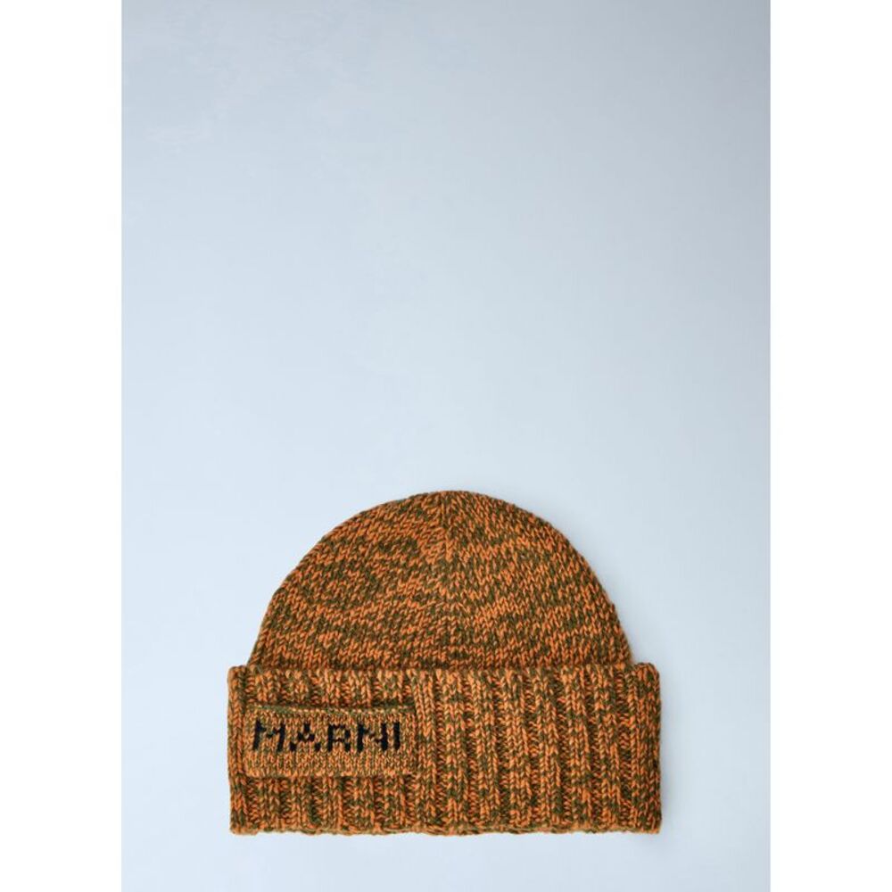 Marni Men Knitted Logo Beanie